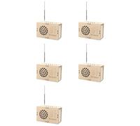 Erpmlyo DIY FM Radio Model DIY Accessories Paint Own Colors and Display | Paint with your own colors and after assembly turn on to tune channels; finish as a decorative craft.