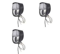 Erpmlyo Dynamo Bike Front Light Set 3W AC6V Parking Light 3-Pack Night | Three-headlight design provides broad beam coverage; the reflector boosts safety when power is low at intersections.