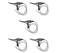 Erpmlyo Electric Scooter Brake Lever Set with Bell Ring for 8.5 Inch Models | Five brake levers in black aluminum finish; 600mm cable length and 22mm inner diameter for 8.5 inch scooters.