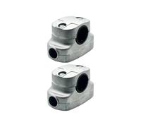 Erpmlyo Handle Bracket Clamp Aluminum 60x90mm 26/28mm for Lawn Trimmer | Two piece aluminum clamp set with 60x90mm footprint and 26/28mm grip; easy repair for grass trimmers and lawn mowers.