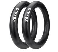 Erpmlyo Inner Tube 26x4.0 Fat Tire with Schrader Valve, 32mm, 2-Pack City | butyl rubber construction boosts puncture resistance for city commutes, gravel trails and light off-road rides.