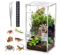 Erpmlyo Jumping Spider Enclosure 360 Degree Clear View Magnetic Side Door