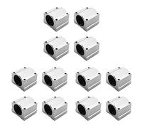 Erpmlyo Linear Motion Ball Bearing 12Pcs SC20UU 20mm Aluminum for CNC | Includes 12 pcs SC20UU 20mm aluminum bearings; designed for linear motion, ideal for high-load, long-stroke CNC applications.