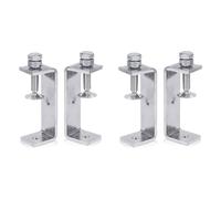 Erpmlyo Metal Clamp 85MM Wide Jaw C Clamp Woodworking Stainless Steel 4PCS | I-beam design for strength, wide jaw capacity, stainless steel finish, 4 clamps firm grip during assembly and welding.