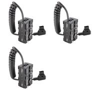 Erpmlyo NP-F Dummy Battery Triple D-TAP to NP-F550/970 for Camera Monitors | 3x D-TAP to NP-F550/970 dummy batteries share 8A across two NP-F ports, Type-C PD up to 36W, plus real-time voltage display.