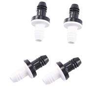 Erpmlyo One Way Valve Inline ABS 10mm 3/8 Inch 4 Pack Non Return Valve | 4 valves included, 10mm diameter and 43mm length; blocks reverse in liquids and compressed air; ABS and safe.
