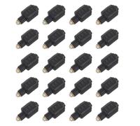 Erpmlyo Optical Audio Adapter 20-Pack for Flexible Audio Connections | Package includes 20 adapters with ABS black housing and dust protection for versatile use across devices.