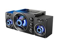 Erpmlyo Speakers 2.1 Channel Surround, LED Lighting | Crystal clear Bluetooth and wired playback options with AUX and USB, ideal for PC, TV, and home theater. Instant pairing.