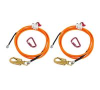 Erpmlyo Steel Core Lanyard Adjustable Climbing Rope Kit 12 mm | Easily adjustable climbing lanyard comes with triple lock carabiner and steel swivel snap for secure positioning.
