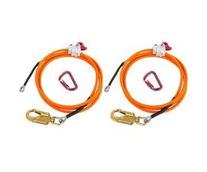 Erpmlyo Steel Core Lanyard Adjustable Climbing Rope Kit 12 mm | Easily adjustable climbing lanyard comes with triple lock carabiner and steel swivel snap for secure positioning.