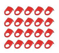 Erpmlyo Stemware Bottle Clips, Red Plastic Buckles for Beer Glass Set | Package contains 20 wine glass buckles; simply slip over mouth and twist to lock, enabling quick wine mixing at parties.