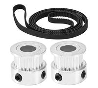 Erpmlyo Z- Timing Belt Pulley Kit 24T Synchronous Wheel for X5SA | Includes 2 x 24-tooth synchronous wheels and 1 x 1068mm belt; metal construction in black and silver.