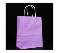 ERQIAO 25pcs Handheld Colorful Paper, Holiday Party Gift Bags, Jewelry Shopping Bags, Christmas Valentine's Day Wedding Gifts(Purple,25PCS_15X8X21CM)