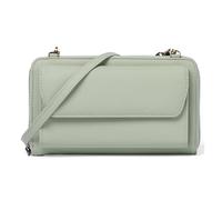 ERQIAO Coin Purse Genuine Leather Phone Bag Crossbody Summer Cowhide Wallet Women's Wallet One Shoulder Phone Small Bag(Green,1PCS)