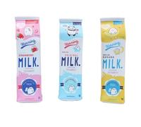 ERQIAO Creative School Pencil Case Cute Animals Fruits Milk Box Pen Bag Kawaii Stationery Office School Supplies(3pcs)