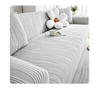 ERQIAO High Elasticity Jacquard Sofa Cover Adjustable Sofas Cover Elastic Sofa Covers For Living Room Non-slip Slipcovers Couch Cover(Light Grey,3-seater 190-230cm)