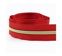 ERQIAO Nylon Zippers Tape For Sewing Bag Plastic Zipper By The Meter Jacket Closure Zips Garment Zip Repair Kit DIY Accessories(10-Gold,2METERS_NO5)