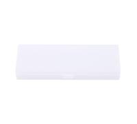 ERQIAO Pencil Cases School Office Simple Matte Transparent Plastic Box Frosted Pink Green White Pens Storage Stationery Supplies(M White)