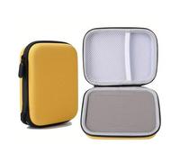 ERQIAO Portable Guitar Pick Holder Case Box with Pick Slot Black Yellow Guitar Capo Tuner Strings Storage Pouch Bag Guitarra Parts(Yellow)