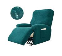 ERQIAO Sofa Cover Lazy Chair Solid Color Cushion Cover Sofa Cover 1/2/3/4 Seat Waterproof Leaf Texture Sofa(Style2-dark green,1 Seater)