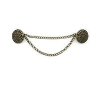 ERQIAO Vintage Leaf Brooch Flower Chain Cardigan Clip Lady Retro Tassel Buckles Cloak Shirt Dress Scarf Brooch Pin Jewelry(D)