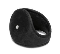 ERQIAO Windproof Earmuffs Men Women's Ear Warm Protector Thicken Plush Winter Warm Fleece Earmuff Outdoor Cycling Warmer Soft Ear Muffs(Black B)