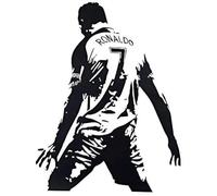 ERQINGQT Wall Sticker Wallpaper 3D Wall Sticker Football Cristiano Ronaldo Waterproof Removable Wall Stickers Decal Bedroom Home Decoration Diy Poster Stickers