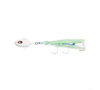 Erratic Action Jig 100g Bottom Fishing Saltwater | Glow head, body, silicone tail, 100g weight, for deep sea targeting, erratic darting action