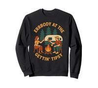 Errbody at the Camper Gettin' Tipsy Camping Camper Couple Sweatshirt