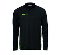 Errea Errep Kids Score 1/4 Zip Top Kids Long Arm Shirt - Black/Fluo Green, 116