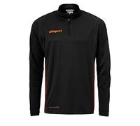 Errea Errep Kids Score 1/4 Zip Top Kids Long Arm Shirt - Black/Fluo Orange, 140