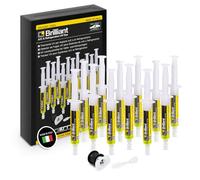 ERRECOM Brilliant - 12 x 7.5 ml, Fluorescent UV Dye for Detecting Refrigerant Gas Leaks in Vehicle A/C Systems, Includes R134a Adapter
