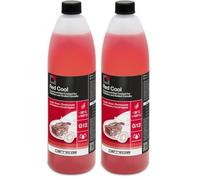 ERRECOM Red Cool, Red Coolant and Antifreeze Concentrate, Fluorescent Formulation with organic-based OAT inhibitor package, G12, 1 Litre (Pack of 2)
