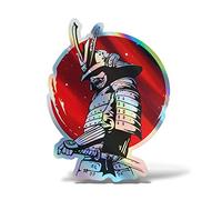 Erreinge® Holographic Sticker 12 cm Samurai Skull Japan Printed Sticker for Car Motorcycle Wall Bumper Laptop Luggage Bicycles