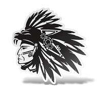 erreinge Native American Indian Sticker On Left Shaped Adhesive Pvc For decal Wall Mural Auto Moto Helmet Camper Laptop - 10 Cm