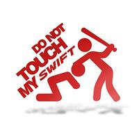 Erreinge Sticker Compatible for Suzuki Swift Do not Touch My Dub JDM Tuning Red Sticker prespaced in PVC for Car Rear Window Window - 15 Cm