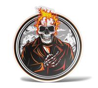 erreinge Sticker Ghost Rider Skull Shaped Adhesive Pvc For decal Wall Mural Auto Moto Helmet Camper Laptop - 25 Cm
