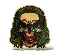 ERREINGE STICKER GOLD SHAPED 10 cm - Joker Skull - Sticker Decal Decal Vinyl Wall Mural Laptop Car Motorcycle Helmet Camper