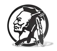 Erreinge Sticker prespaced Black 12Cm - Indian Native American SX - Vinyl Decal Sticker Decal Mural Laptop Car Motorcycle Helmet Camper