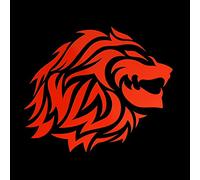 Erreinge Sticker prespaced Fluo Red 12Cm - Lion Dx - Vinyl Decal Sticker Decal Mural Laptop Car Motorcycle Helmet Camper