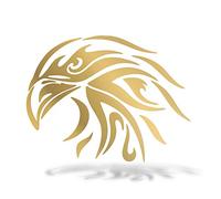 Erreinge Sticker prespaced Gold 12Cm - Eagle Tribal SX - Vinyl Decal Sticker Decal Mural Laptop Car Motorcycle Helmet Camper