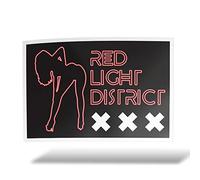 erreinge Sticker Xxx Amsterdam Red Light District Netherlands Shaped Adhesive Pvc For decal Wall Mural Auto Moto Helmet Camper Laptop - 10 Cm