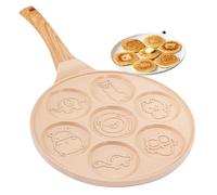 Erreke Nonstick Pancake Pan, Animals Design, Induction, Crêpe Pan, Durable | Double Coating. Soft-Touch Handle. 7 Pancakes or Crêpes. For the Whole Family. Fun Breakfasts. Even Heat. Ergonomic Handle