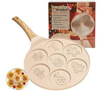 Erreke Nonstick Pancake Pan, Christmas Design, Induction, Crêpe Pan, Modern | Double Coating. Soft-Touch Handle. 7 Pancakes or Crêpes. For the Whole Family. Fun Breakfasts. Even Heat. Ergonomic Handle