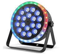 Erreyht 108W RGBW LED Par Spotlight with RGB 24 LED Light Strip, Stage Light with Sound Activation and 255 Effects, Disco Lights for Party Performances Wvents Stages Christmas Halloween