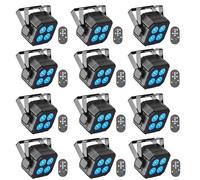 Erreyht 12PCS RGBW LED Stage Lights, 40W LED Par Can Light DMX 4/8CH with Remote Control and Sound Activation, Disco Light Par Spotlight for Stage DJ Bar Party Wedding Haloween Christmas