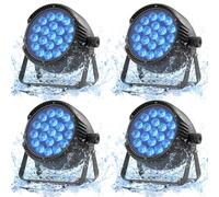 Erreyht 280W IP65 Waterproof LED Par, 4PC RGBW Stage Light, DMX512 Disco Light, Party Light, Suitable for Outdoor Parties and Concerts on Rainy Days