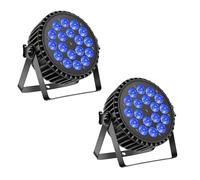 Erreyht 2PCS 10Wx18 LED Par Stage Lights, RGBW Uplight Stage Lighting Effect by DMX and Sound Activated Control Wash Light for Wedding Parties Church Club DJ Live Show