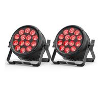 Erreyht 2PCS 14x15W RGBW 4-in-1 LED Par Can Spotlight DMX512 Stage Lighting with Strobe/Jump/Gradient/Pulse Multi-Effects Uplights Party Lights for Church DJ Party Disco Club Wedding