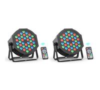 Erreyht 2PCS 36 LED Stage Lights,RGB LED Par Can Light,DMX512 DJ Par 7CH Disco Light Party Light with Remote Control, Sound,7 Modes Stage Lighting Effect for DJ Bar Club Band Wedding Halloween